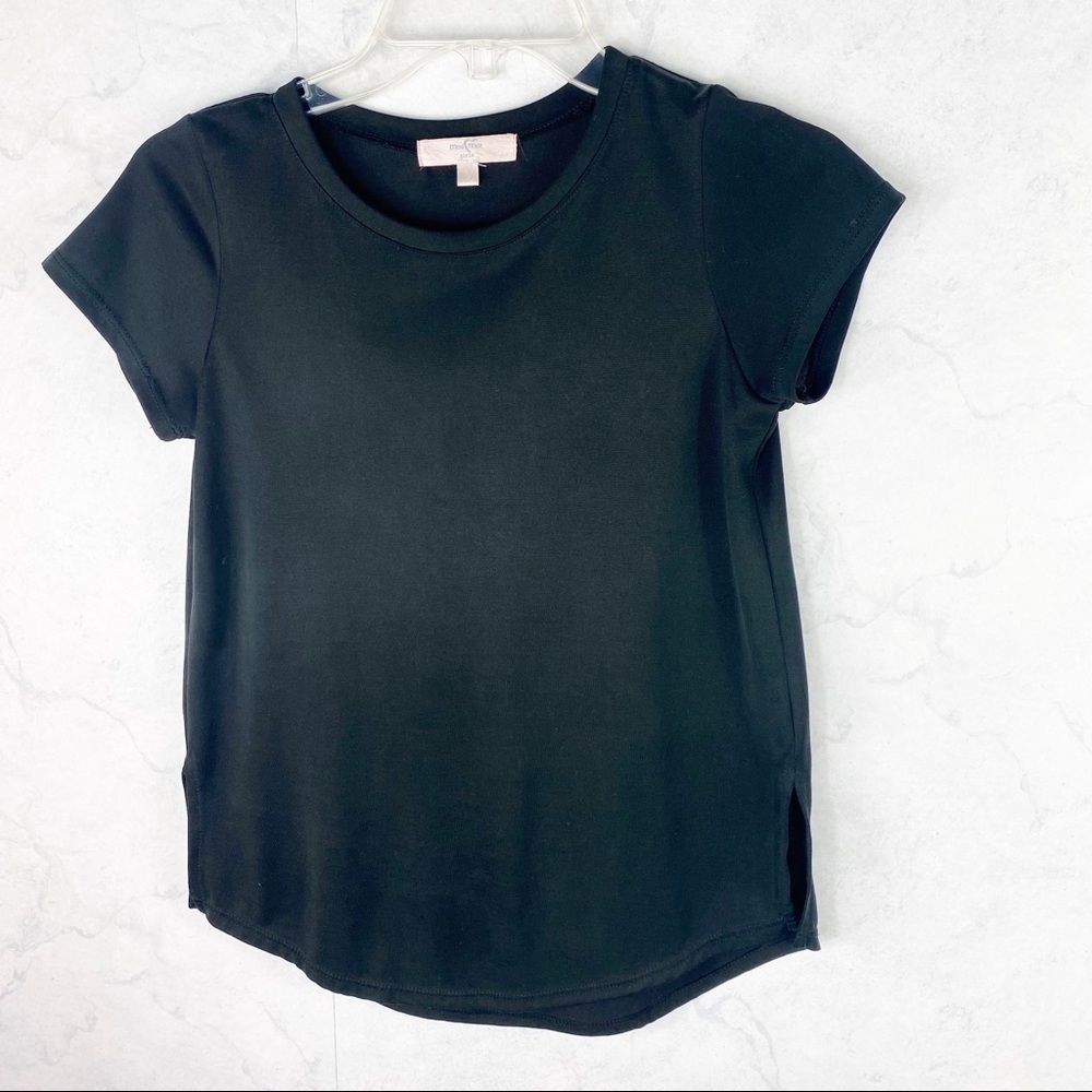 [Moa Moa] Black Short Sleeve Top